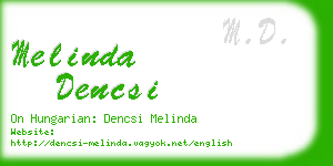 melinda dencsi business card